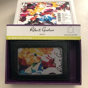 Men’s Robert Graham Leather Bi-Fold Wallet.